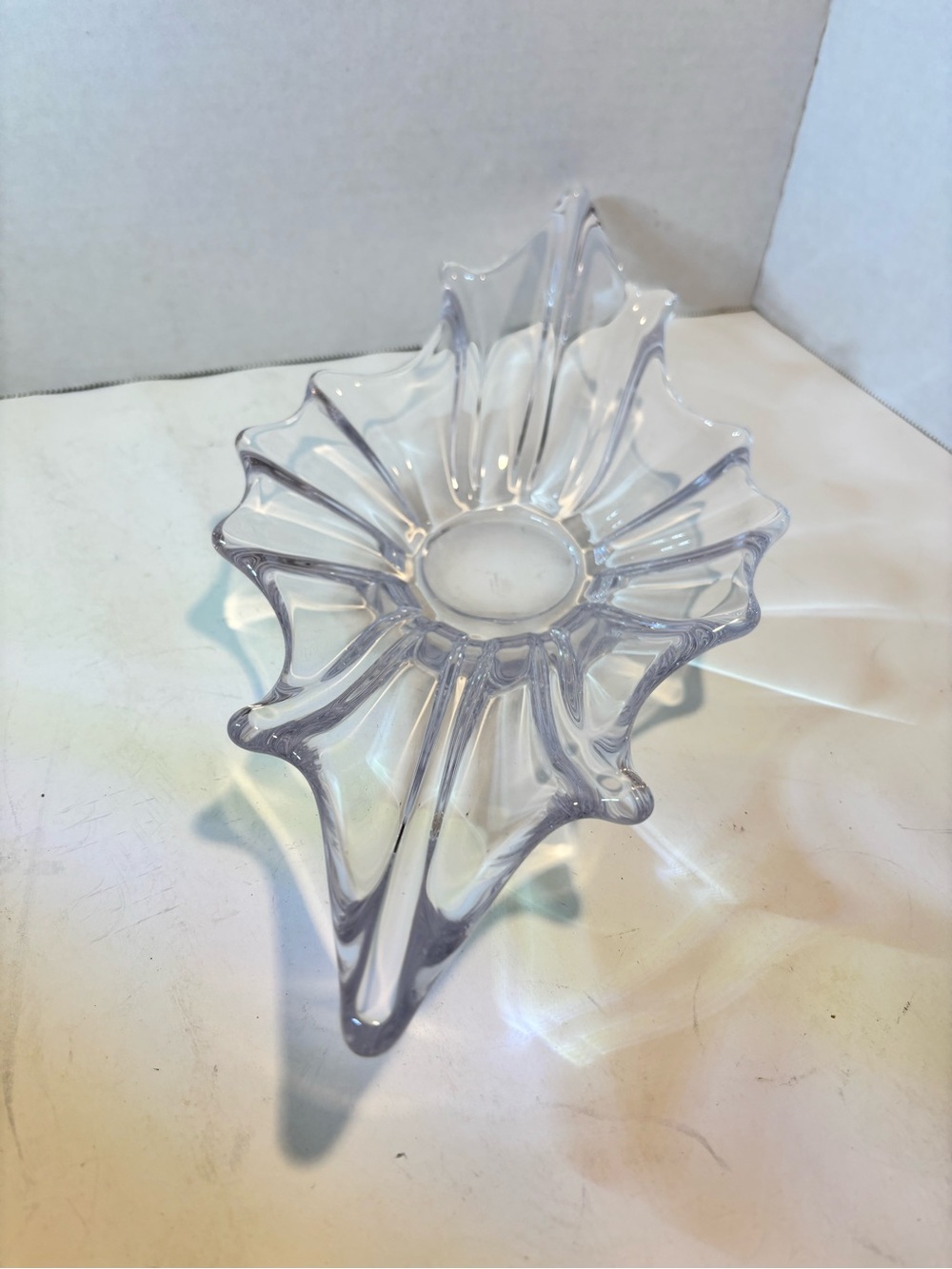 Cofrac Art Verrier vintage glass crystal bowl sculpture bowl